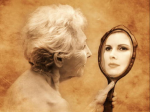 old woman mirror